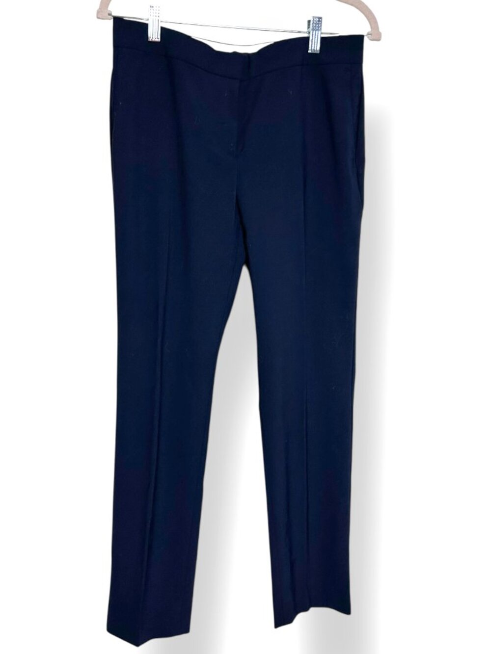 Ann Taylor Navy Blue Trouser Pants Womens Straight Leg Cropped Sz 2